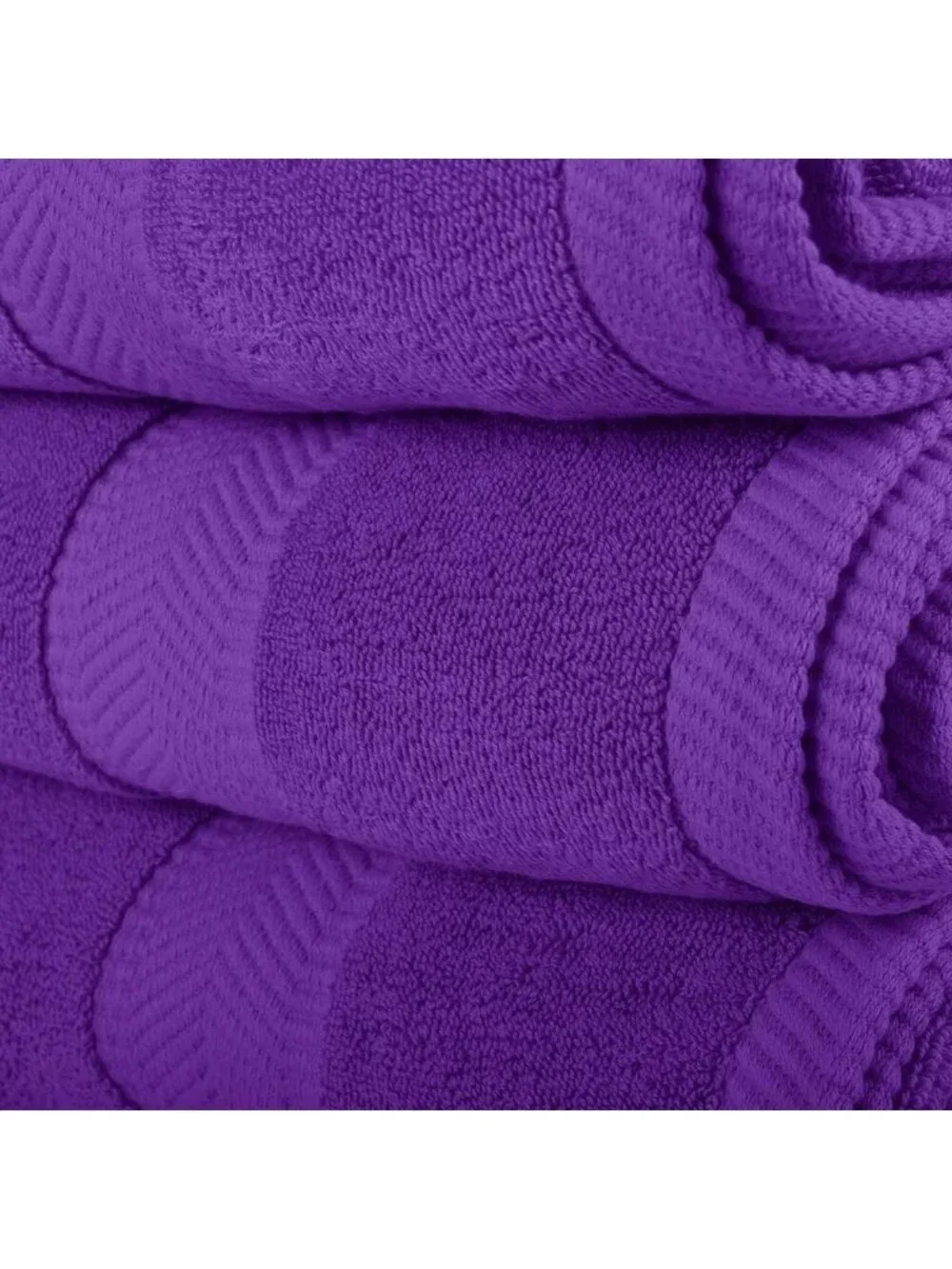 8-Pc Quick Dry Cotton Towel Set | Soft Bath & Hand Washcloths | Purple